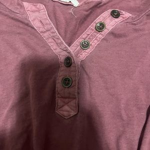 Anthropologie Pure+Good Mauve V neck T-Shirt